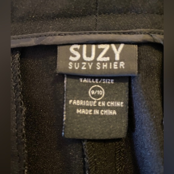 Suzy Shier Zip-Front Trousers Black Ladies 9/10 - Picture 4 of 15